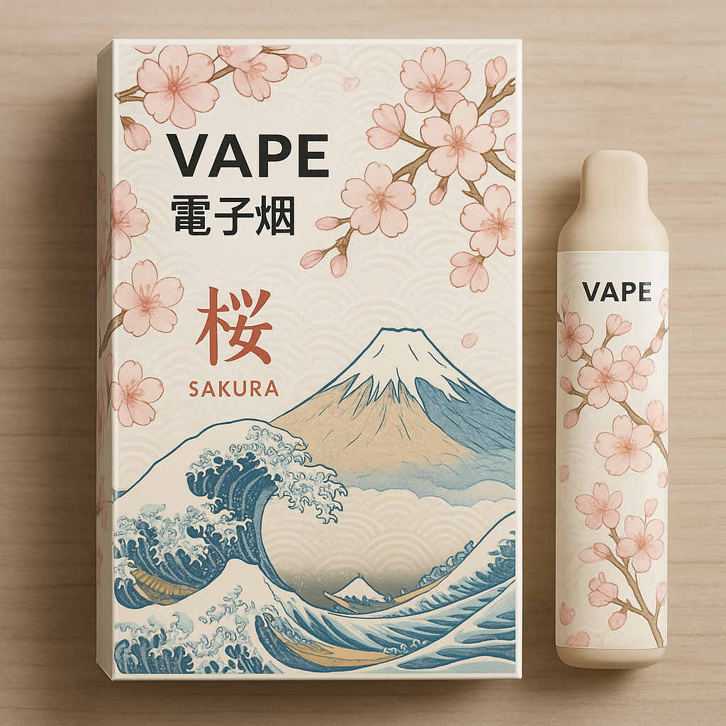 带有日本风格的电子烟包装