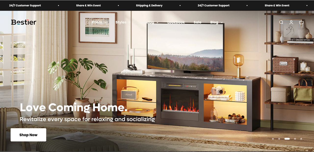 Bestier独立站首页设计 Bestier独立站首页设计