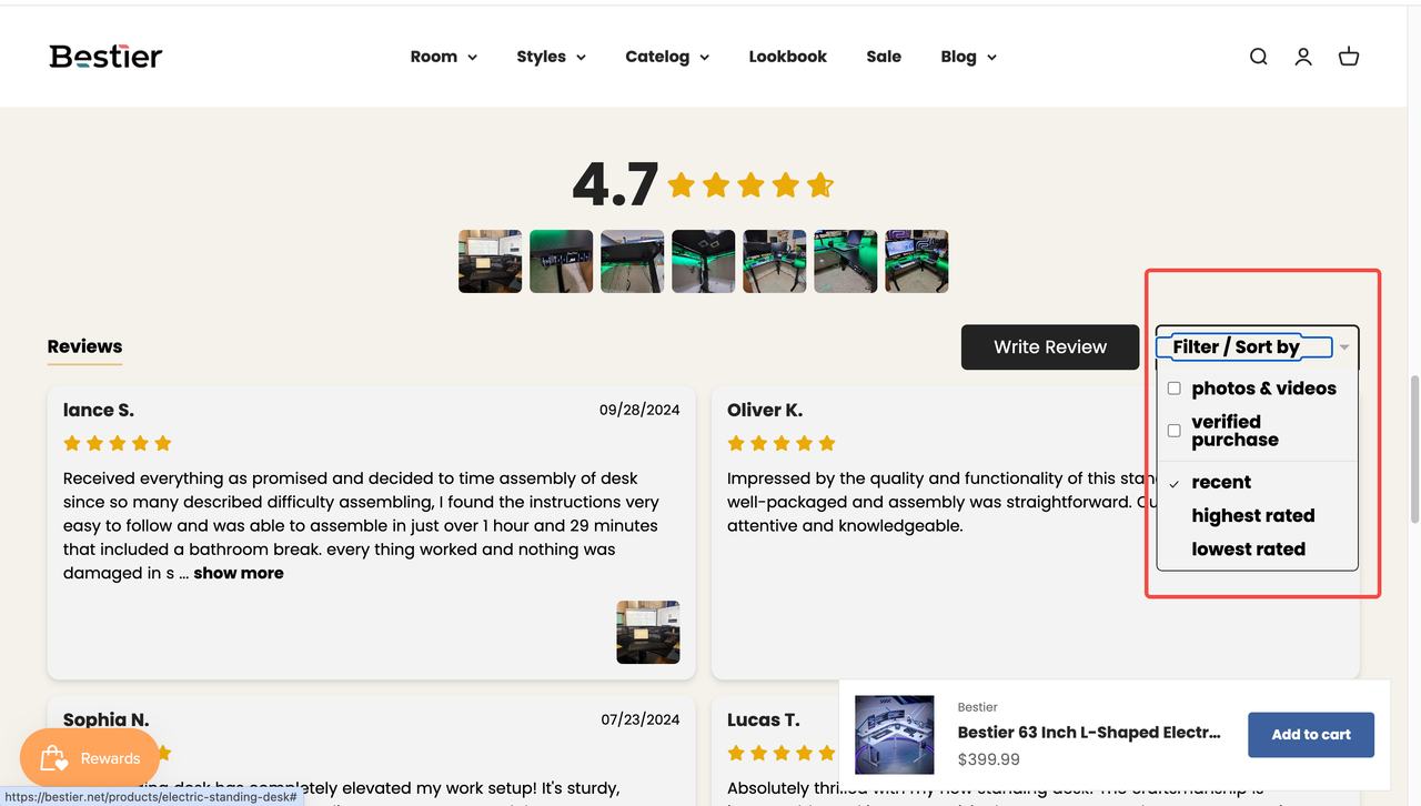 Bestier产品详情页评价 Bestier产品详情页评价