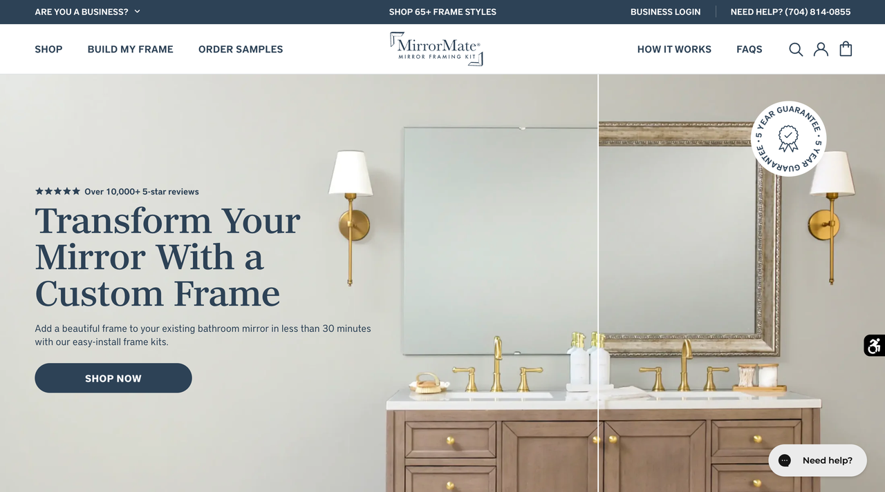 MirrorMate 浴室镜框套件 MirrorMate 浴室镜框套件