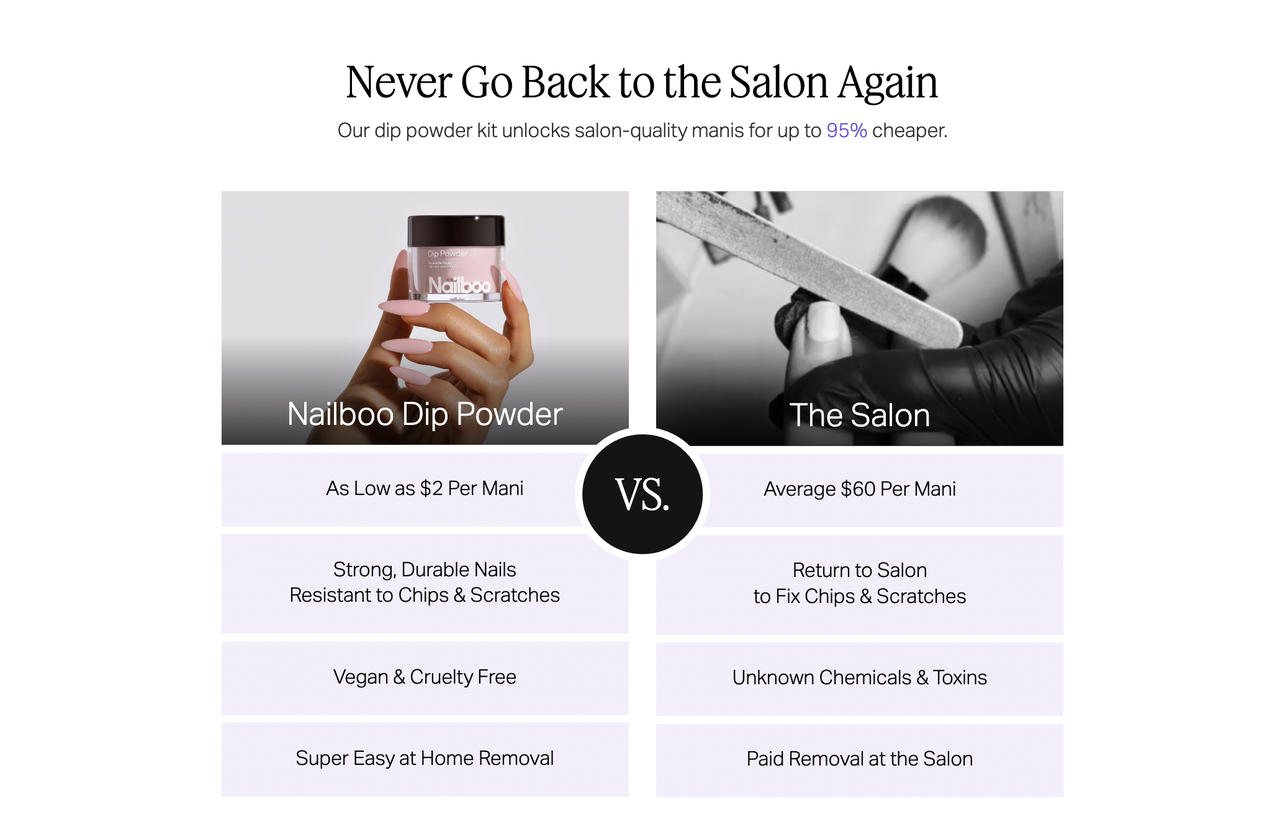 Dip Powder 套装与线下 Salon 对比 Dip Powder 套装与线下 Salon 对比